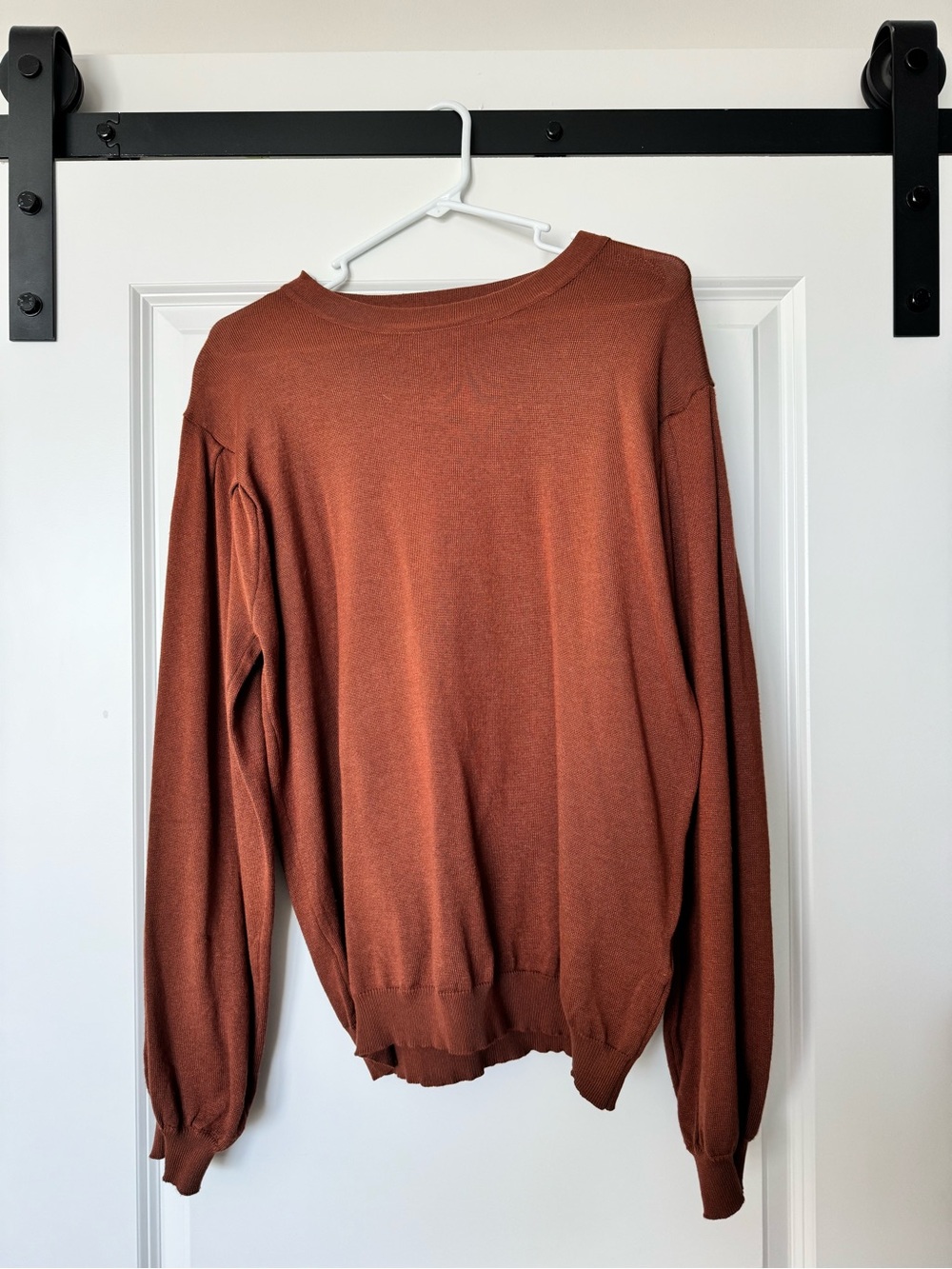 Listicle Women's Crewneck Sweater in Rust Brown
